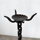 Large wrought iron floor candlestick, folk art, around 1900
