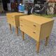 Pair of Scandinavian oak bedside tables from the 1960s.