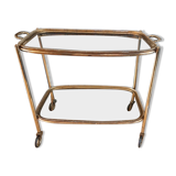 Brass dessert and glass 2 trays