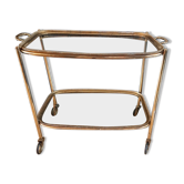 Brass dessert and glass 2 trays