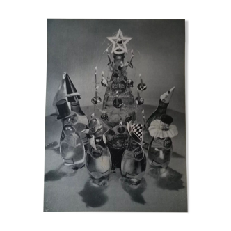 A Perrier decoration christmas brand advertisement from a period magazine