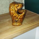 Ceramic lion – Vintage cigarette holder – 1950s–60s