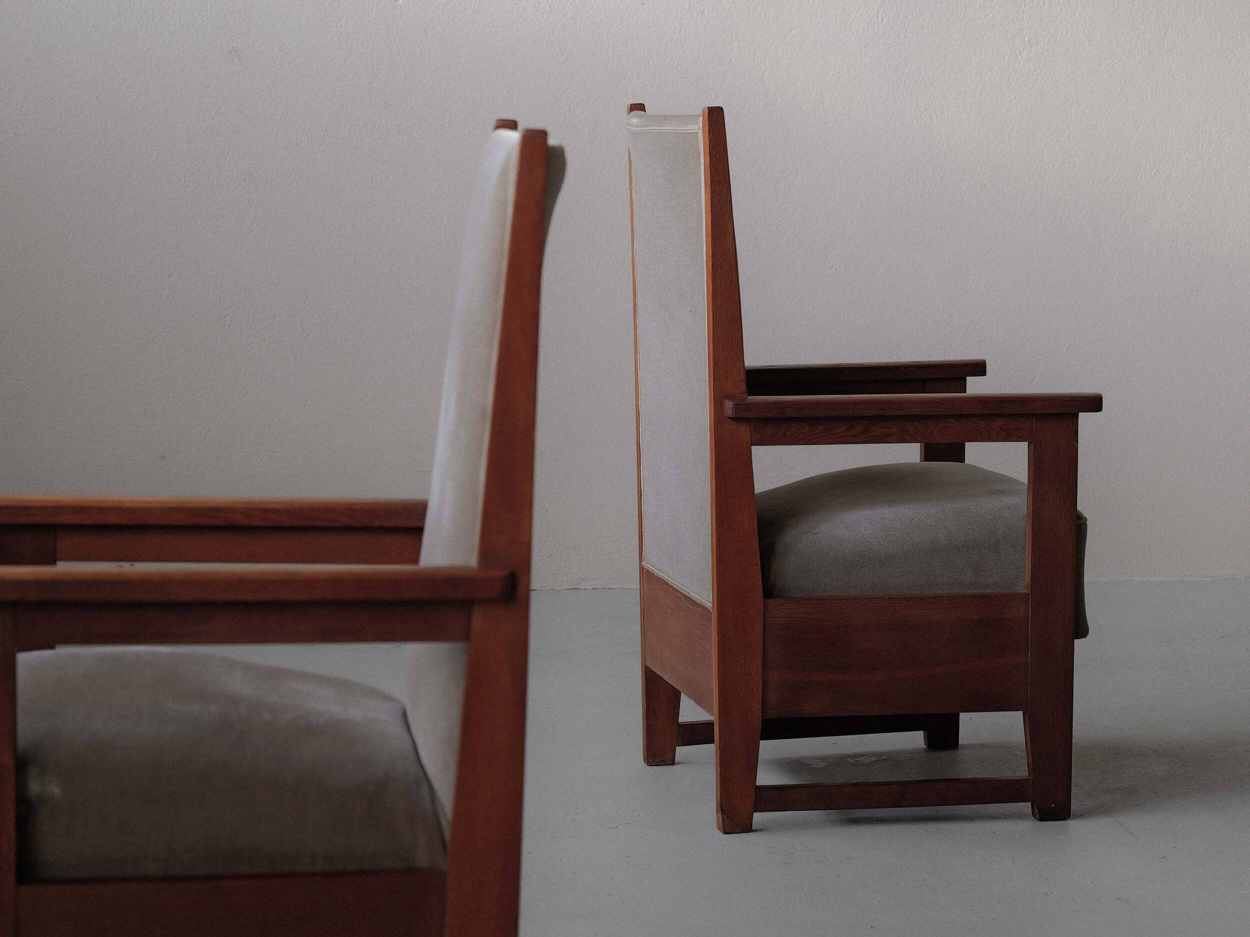 Pair of Art Deco armchairs – Amsterdam School, circa 1930