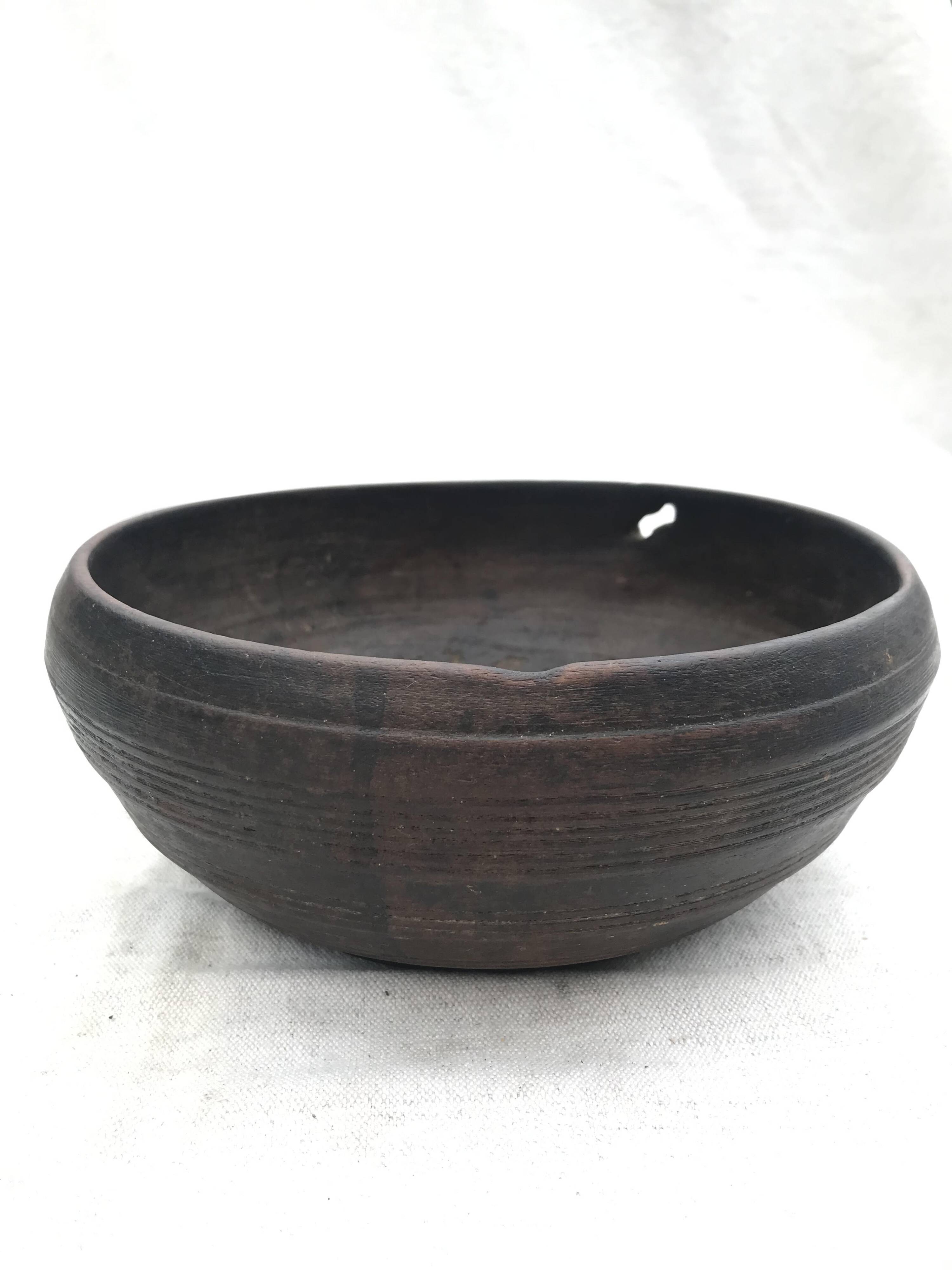 Antique wooden bowl from nuristan
