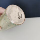 Pale green ceramic roller vase
