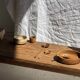 Small spoon, round kitchen utensil in teak L16 D2