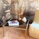 Bamboo coffee table in brass