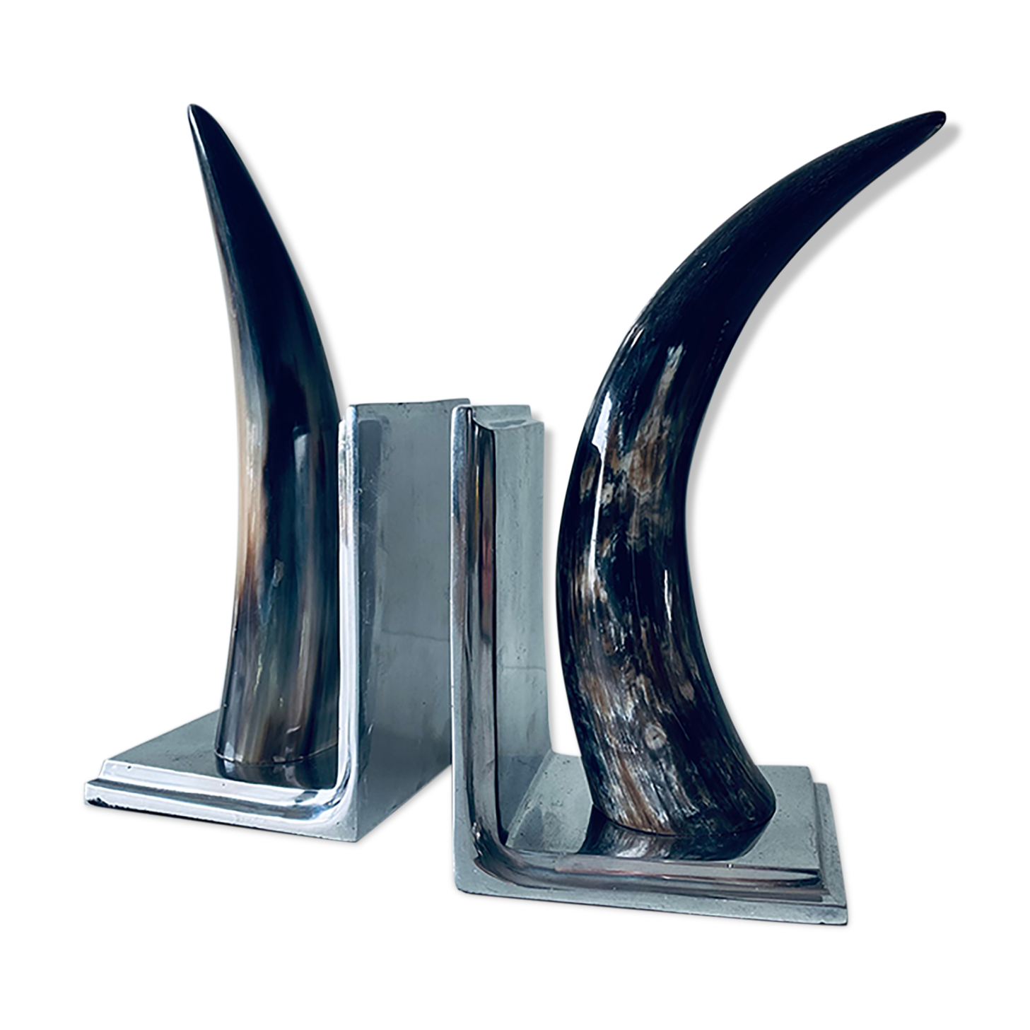 Pair of horn bookends