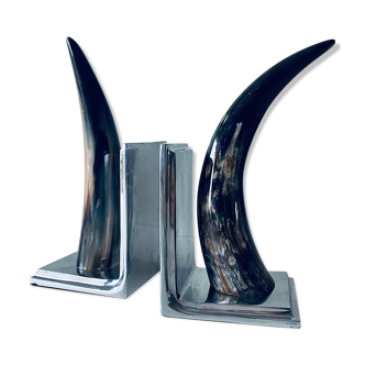 Pair of horn bookends