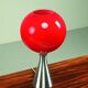 Grande lampe de table de l'ère spatiale avec abat-jour en verre d'Erco