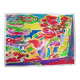 Gouache on paper from 1989, Pierre Lacroux (1909-1993)