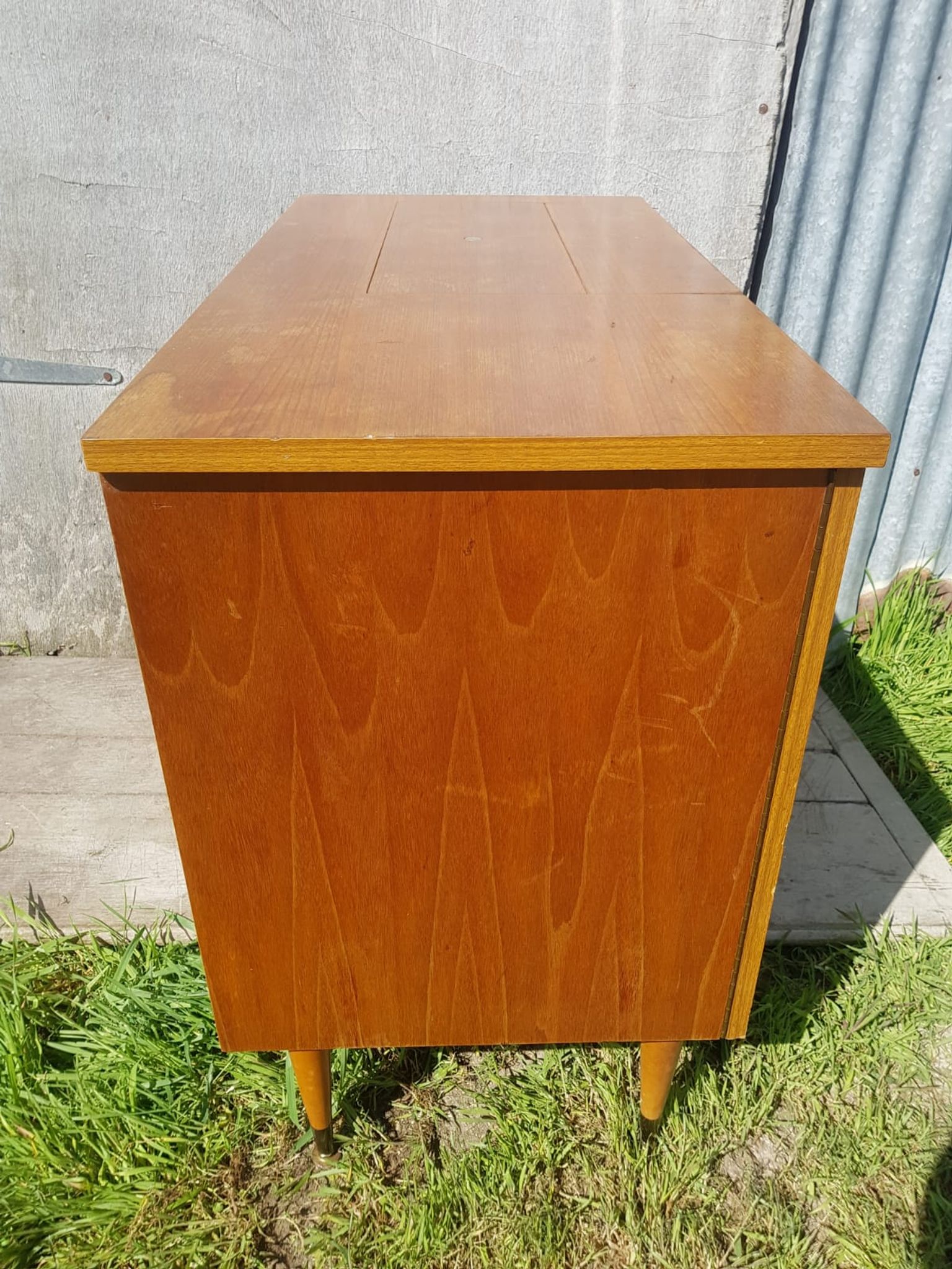 Old Furniture Machine To Sew SINGER Wood Feet Compas FRANCE Vintage