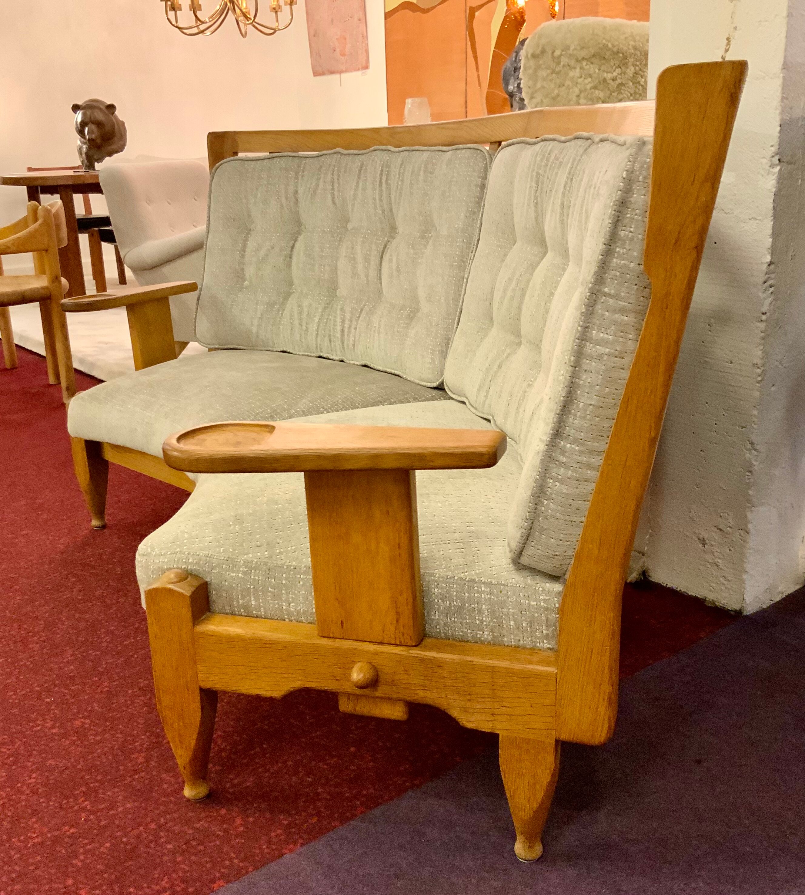 Sofa Guillerme and Chambron solid oak