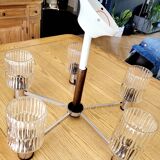 Mid century chandelier 6 lights