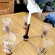 Mid century chandelier 6 lights