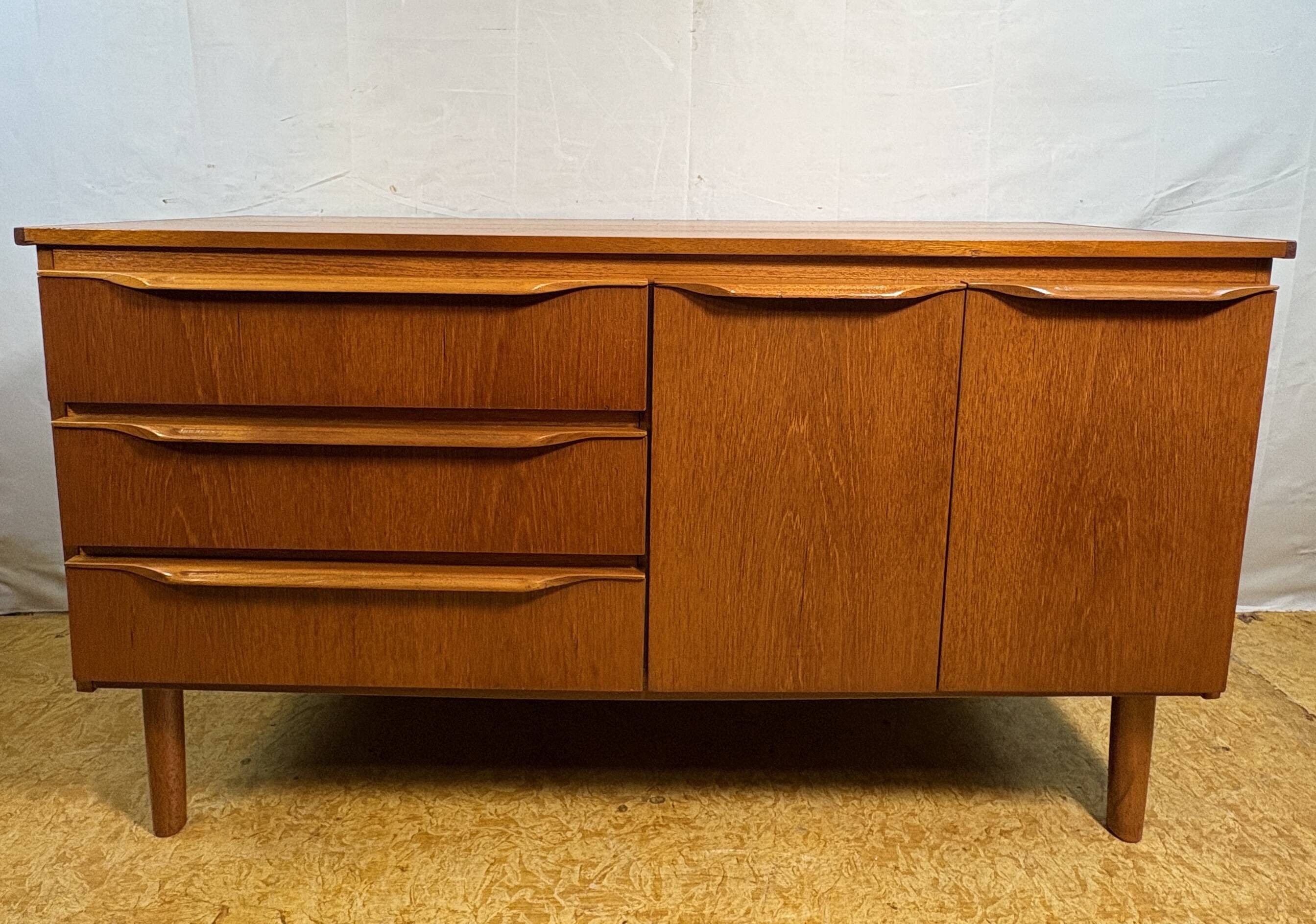 Mid Century Retro Vintage J.S. Sakol Teak Sideboard 1960Scandinavian Design