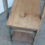 Old stepladder wooden shelf
