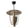 Perforated metal pendant lamp with brass details, Italy, 1940s