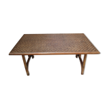Folding rattan coffee table