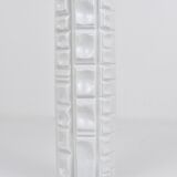 Large White Relief Op Art Porcelain Vase Rosenthal Germany, 1960s