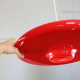 Space-Age Saucer Pendant in Red Plexiglas from Guzzini, 1960s