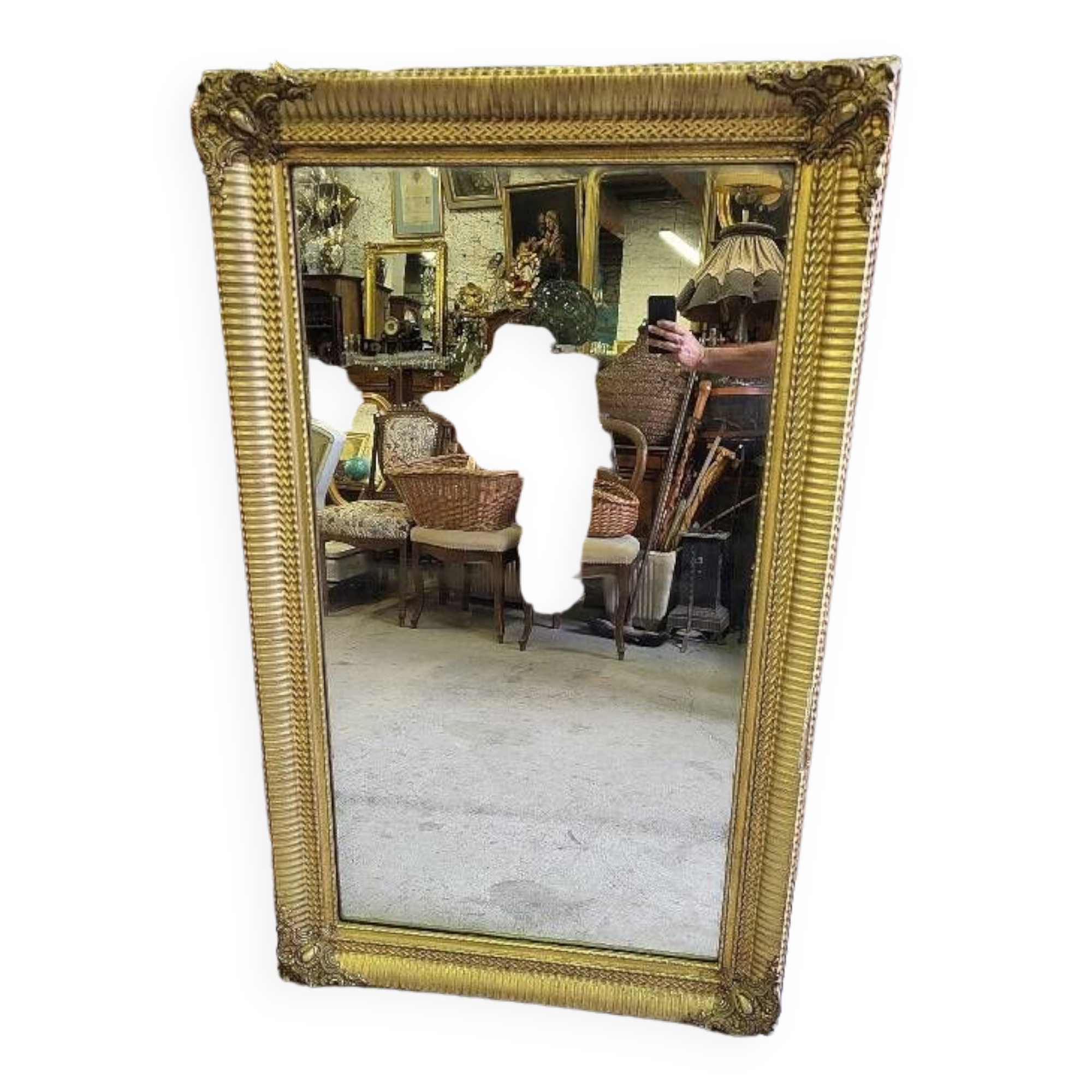 Antique gilt mirror from the early 19th century n°41