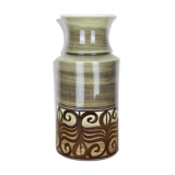 Green ceramic vase, frieze décor