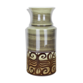 Green ceramic vase, frieze décor