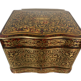 Cellar with complete liquor in marquetry Boulle box Napoleon III XIX century