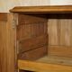 Buffet de gouvernante victorien antique en pin avec étagère coulissante