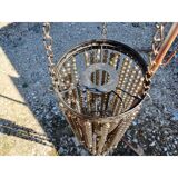 Vintage metal and plastic bead pendant light
