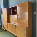 Furniture from the 70s, solid, light oak, good condition.