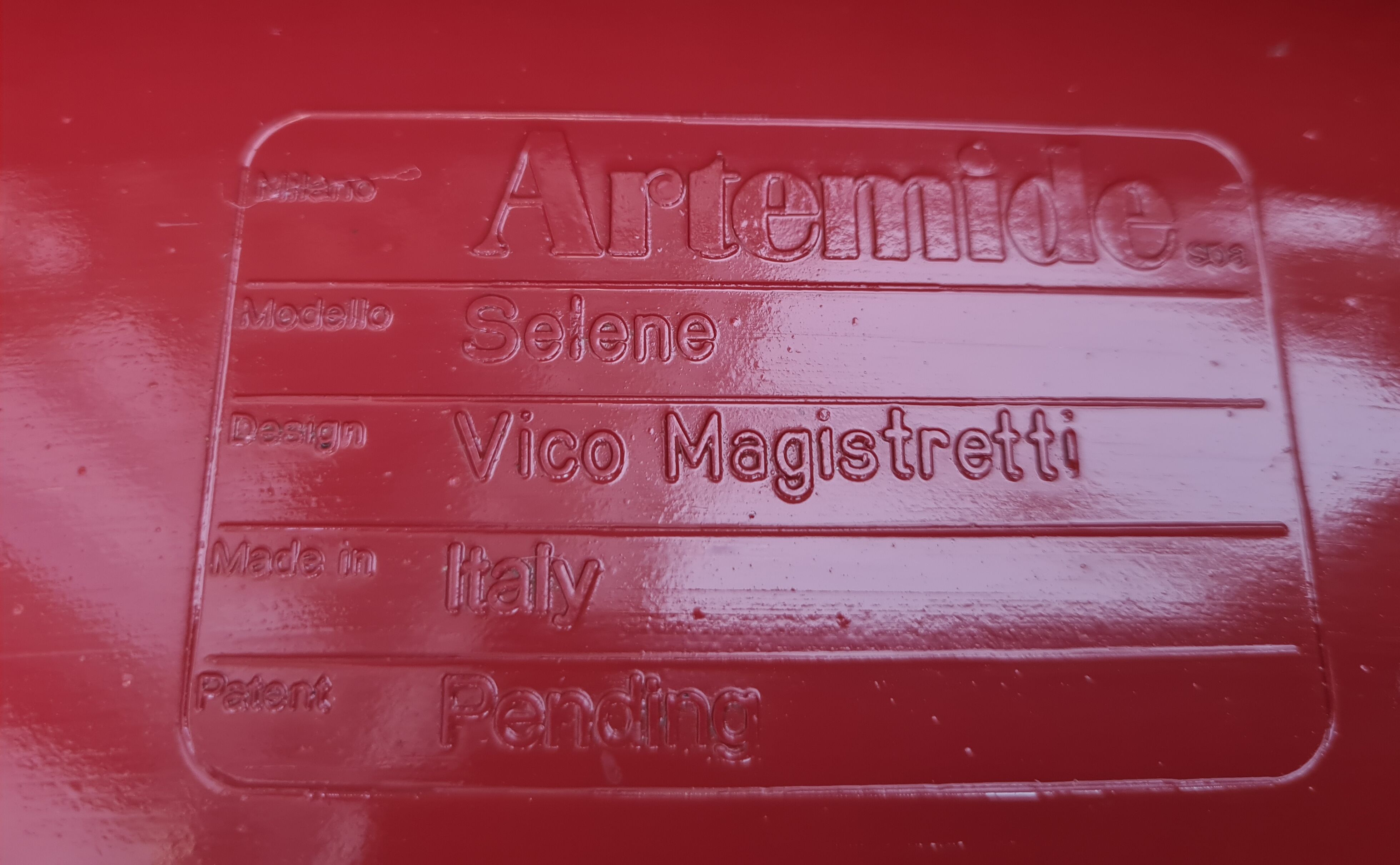 2 Artemide Selene chairs by Vico Magistretti