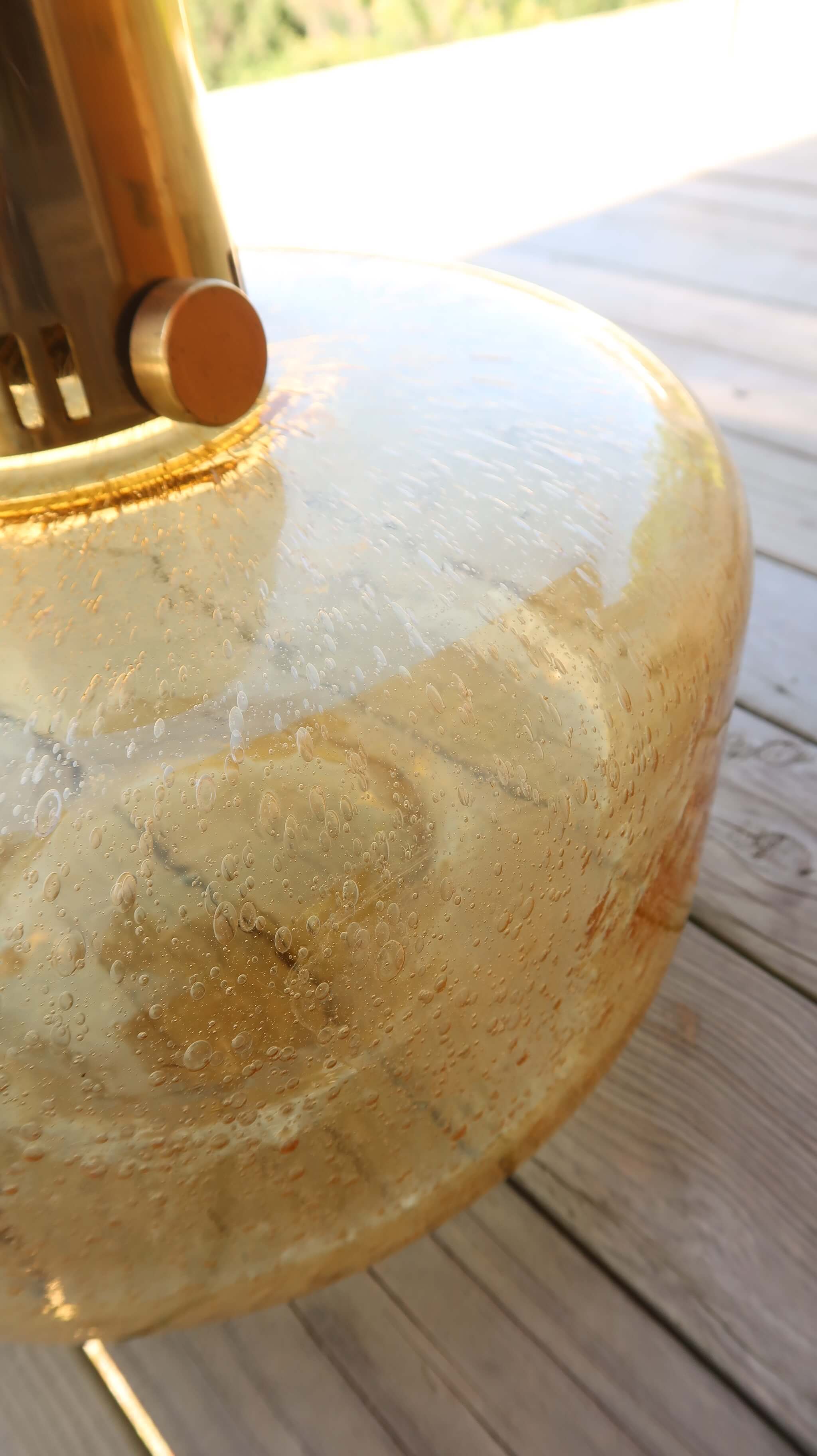 70's blown glass suspension