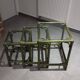 Vintage nesting table, green in colour.
