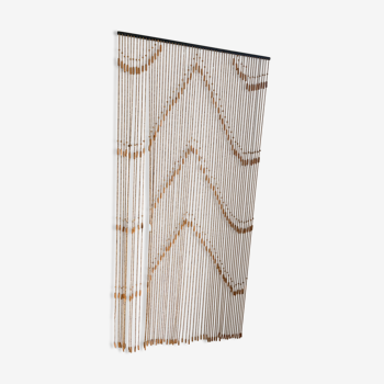 Vintage wood beads curtain