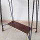 Vintage Formica and wrought iron rolling dessert trolley/side table.
