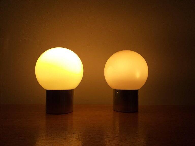 Paire de lampes de table mid-century Kamenicky Senov, années 1970