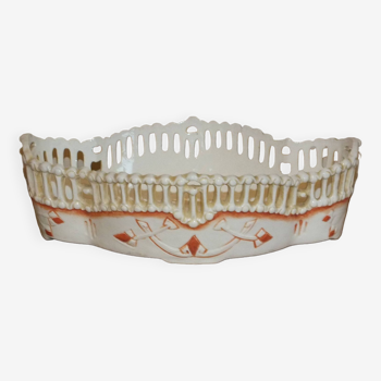 Planter, openwork basket in English ceramic