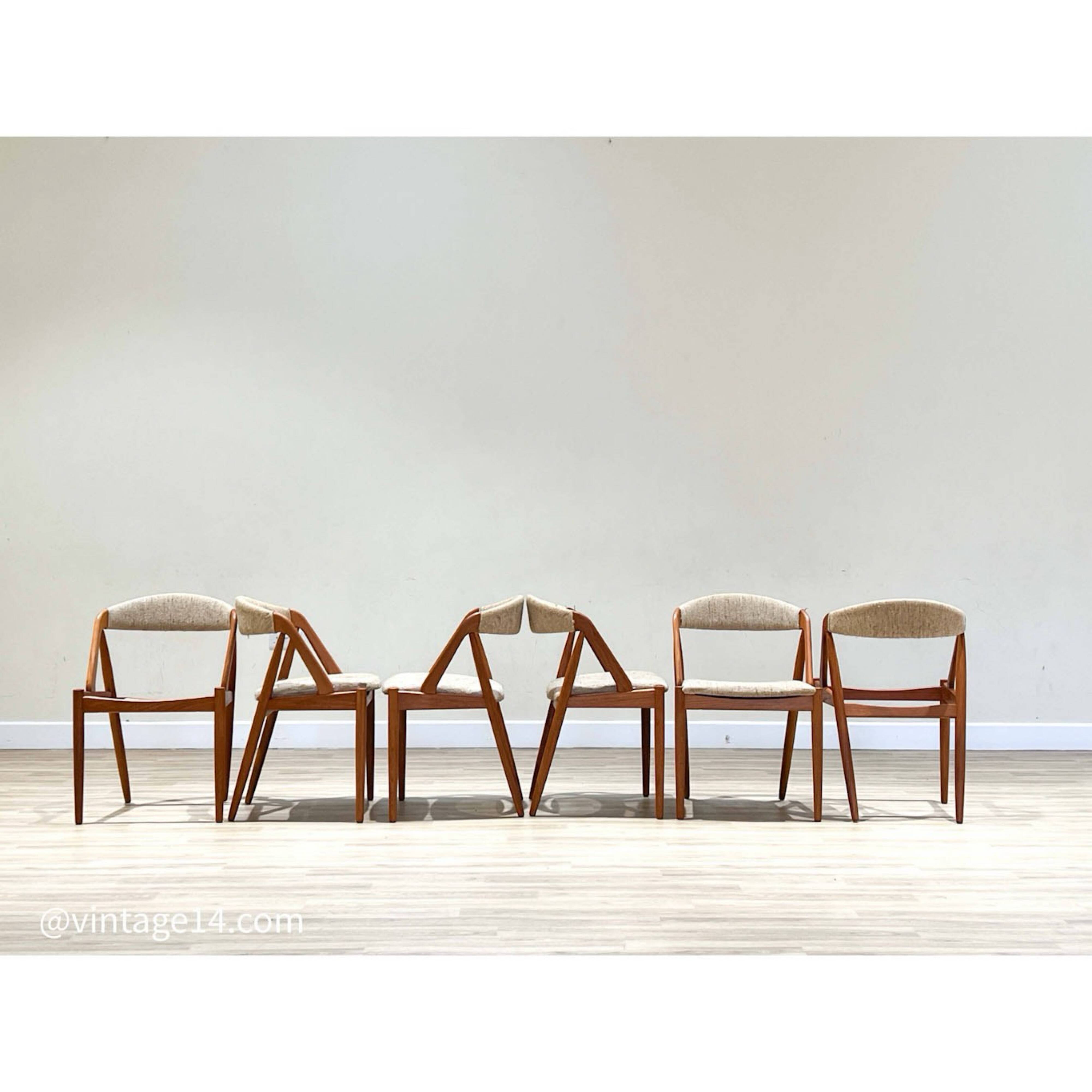 Set of six teak dining chairs by Kai Kristensen (Model 31)