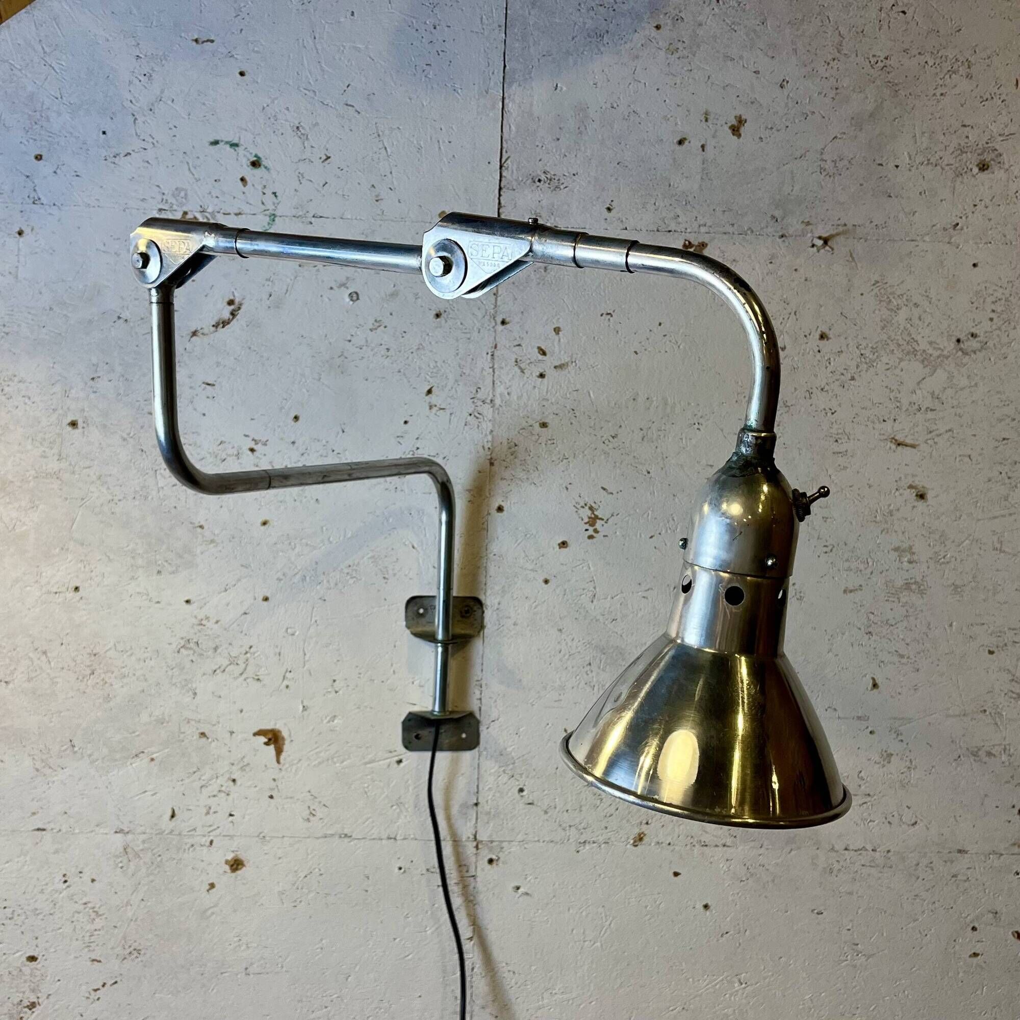 SEPA industrial wall light – France, 1930s–1940s