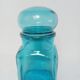 Set of 3 blue glass apothecary jars