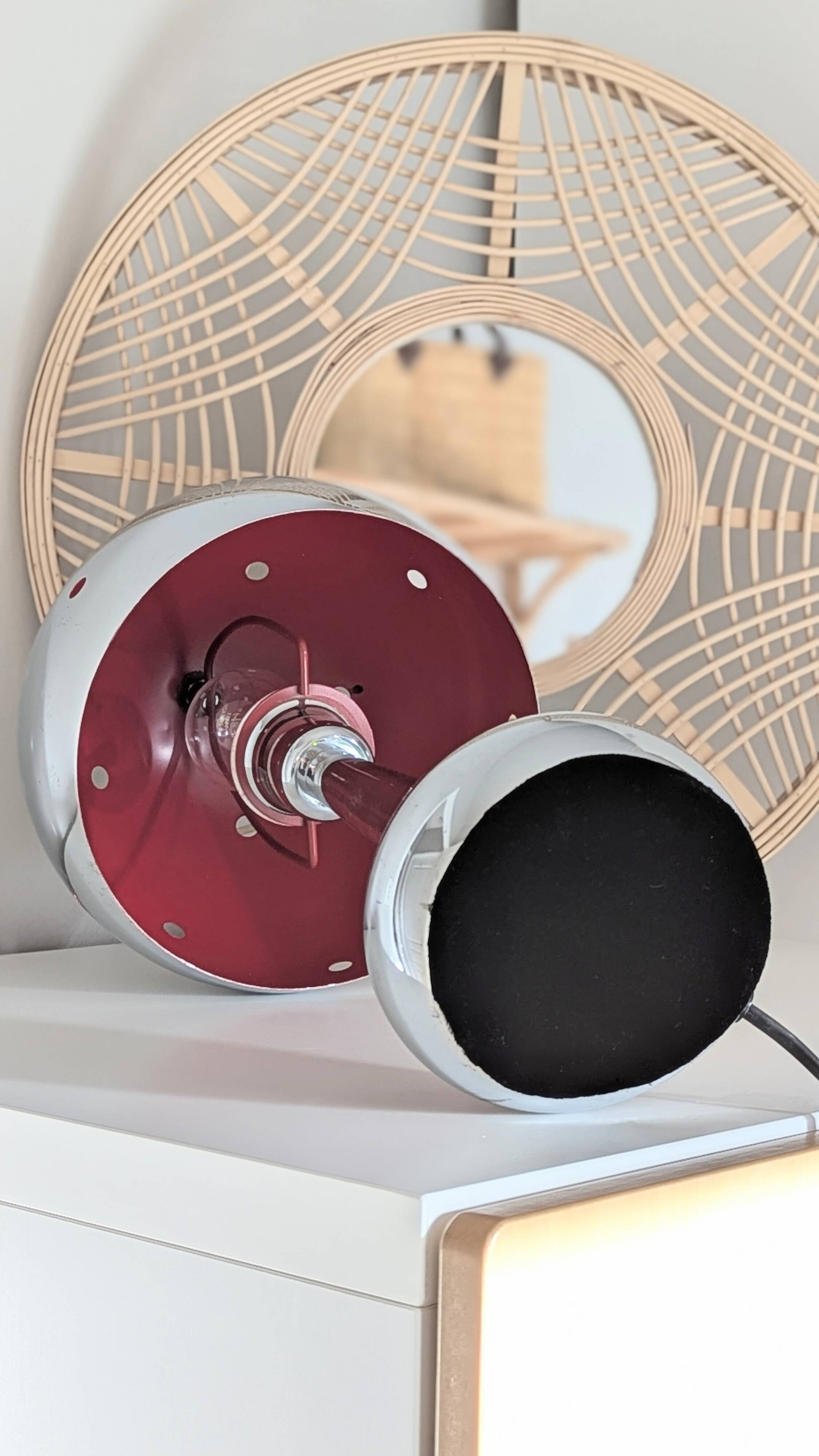 Space age chrome lamp (L-0222)