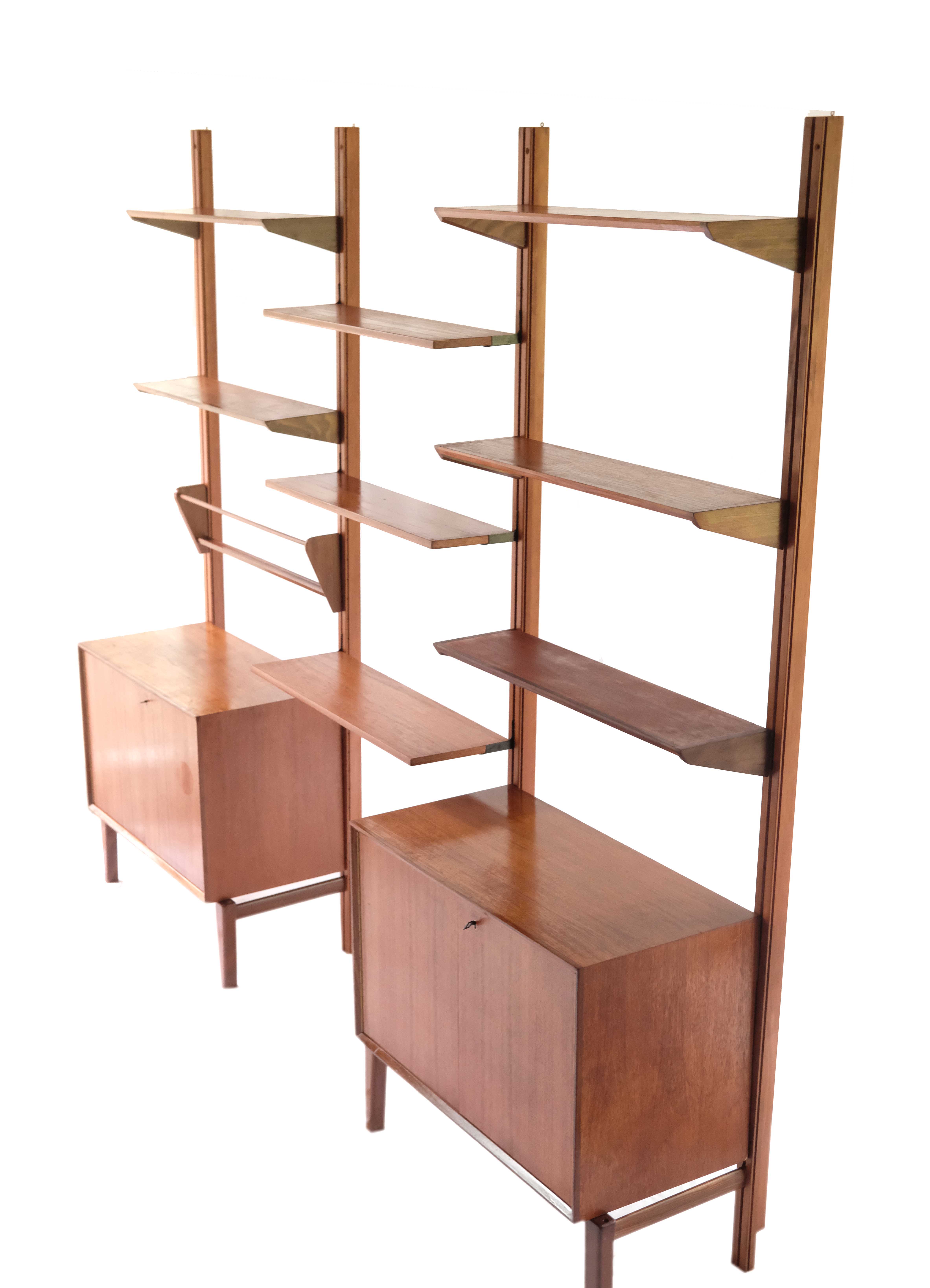 Mid-Century Danish Modern Teak Wall Unit System, 1970's