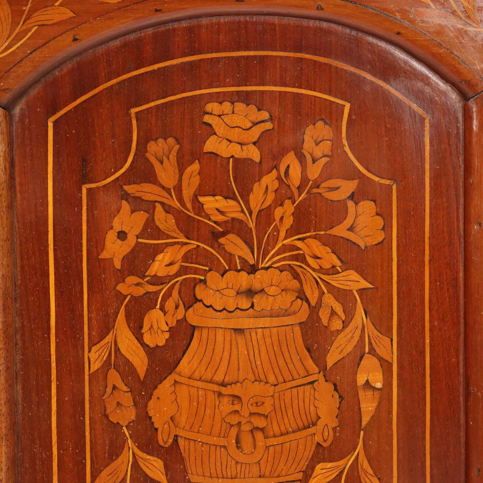 Antique mahogany sideboard with oak inlays, late 19th century.
