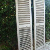 Old wooden slatted shutters