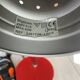 Lampe Mathias rouge chromé vintage space age