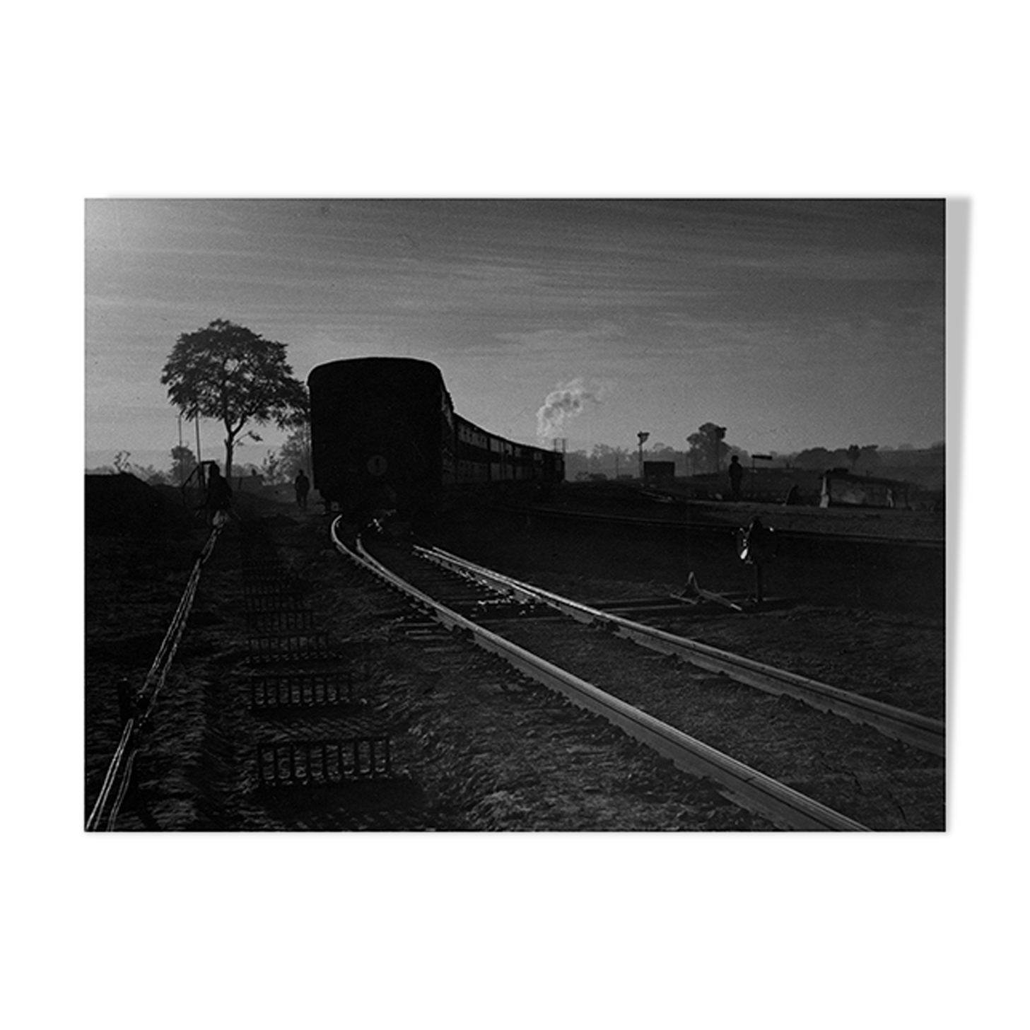 Rajasthan, photograph of a train in backlight