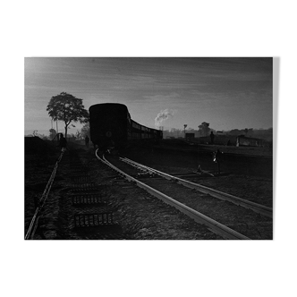 Rajasthan, photographie d'un train en contrejour