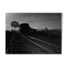 Rajasthan, photograph of a train in backlight